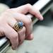 UM Hockey player Lee Moffie wears a class ring during the Michigan Spring Commencement on Saturday, May 4. Daniel Brenner I AnnArbor.com